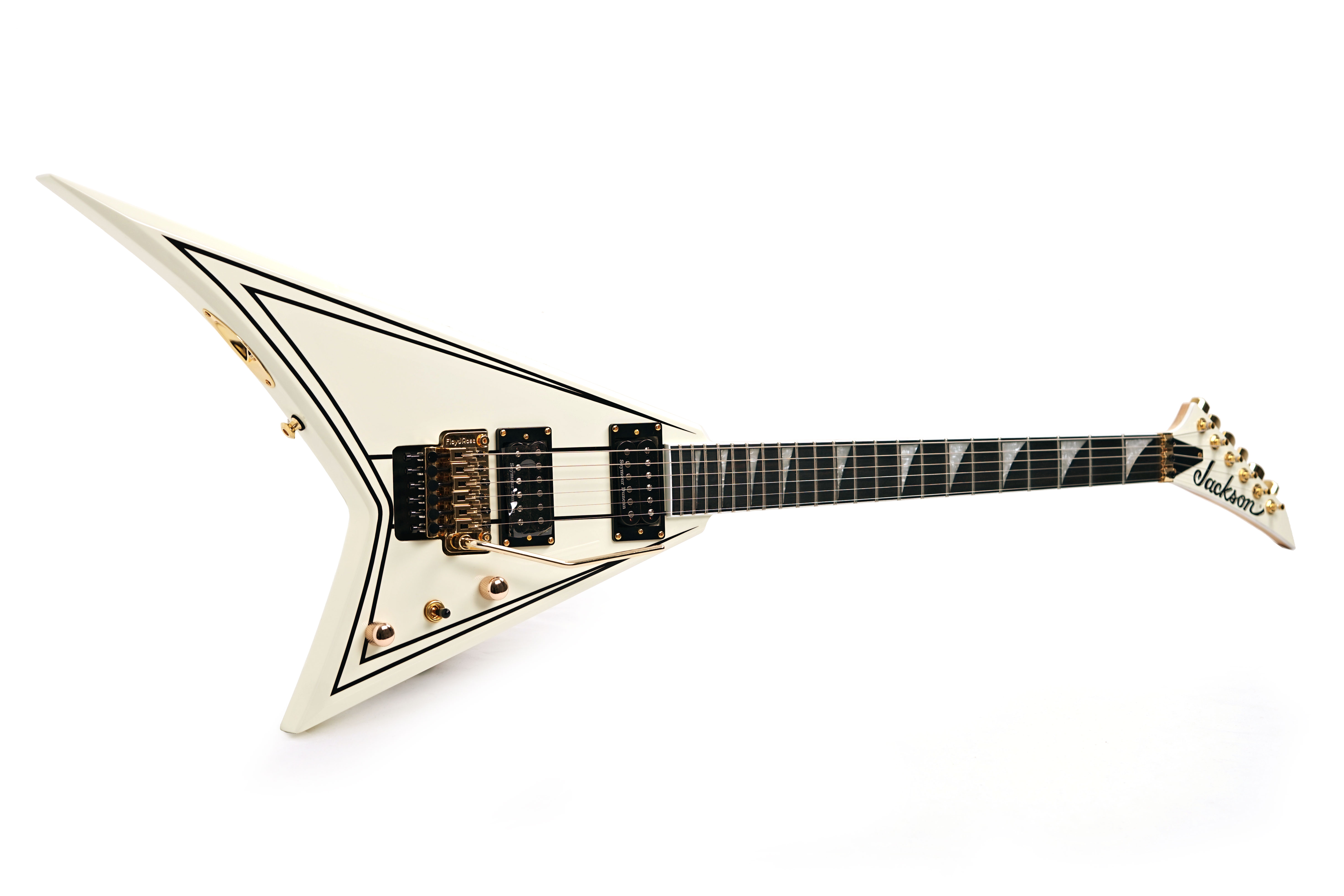 Jackson Pro Rhoads RR3 Ebony Fingerboard Ivory with Black Pinstripes (Nearly New) #ISJ2501917