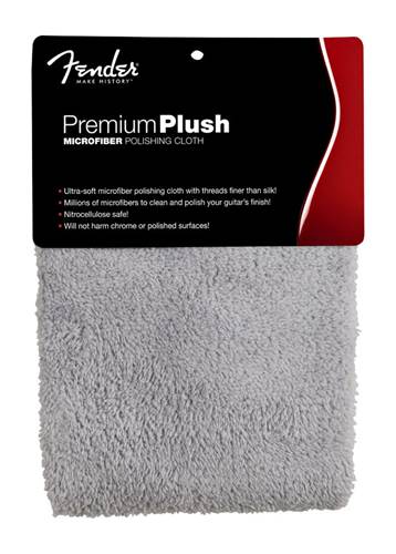 Fender Premium Plush Microfiber Polishing Cloth Gray