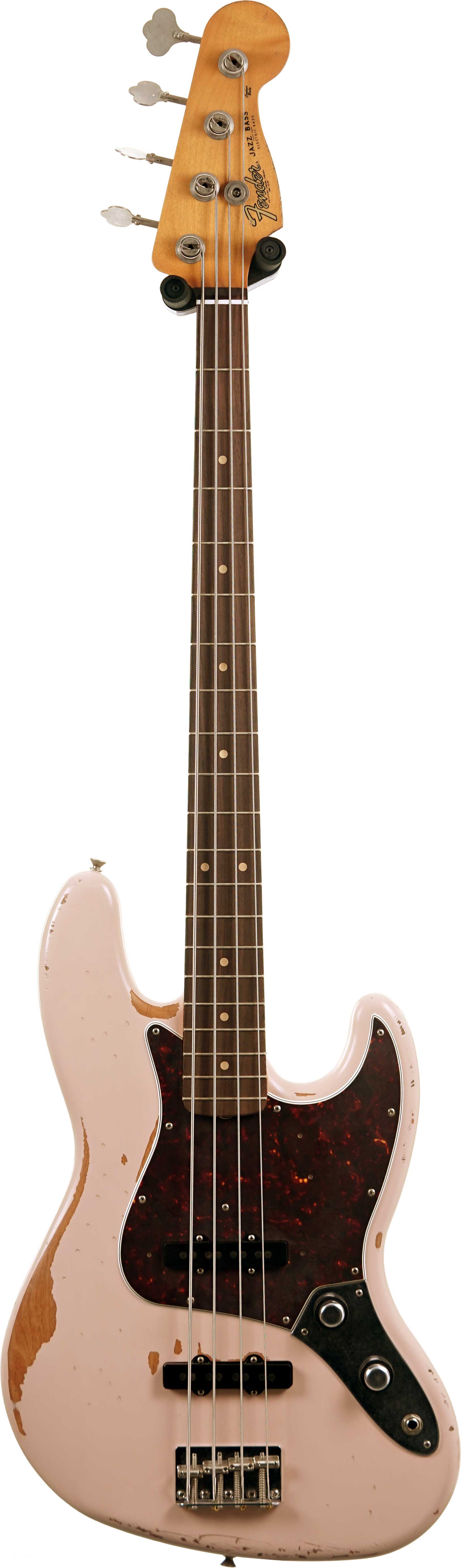 Fender Flea Signature Jazz Bass Rosewood Fingerboard Road Worn Shell Pink (Nearly New) #MX25025518