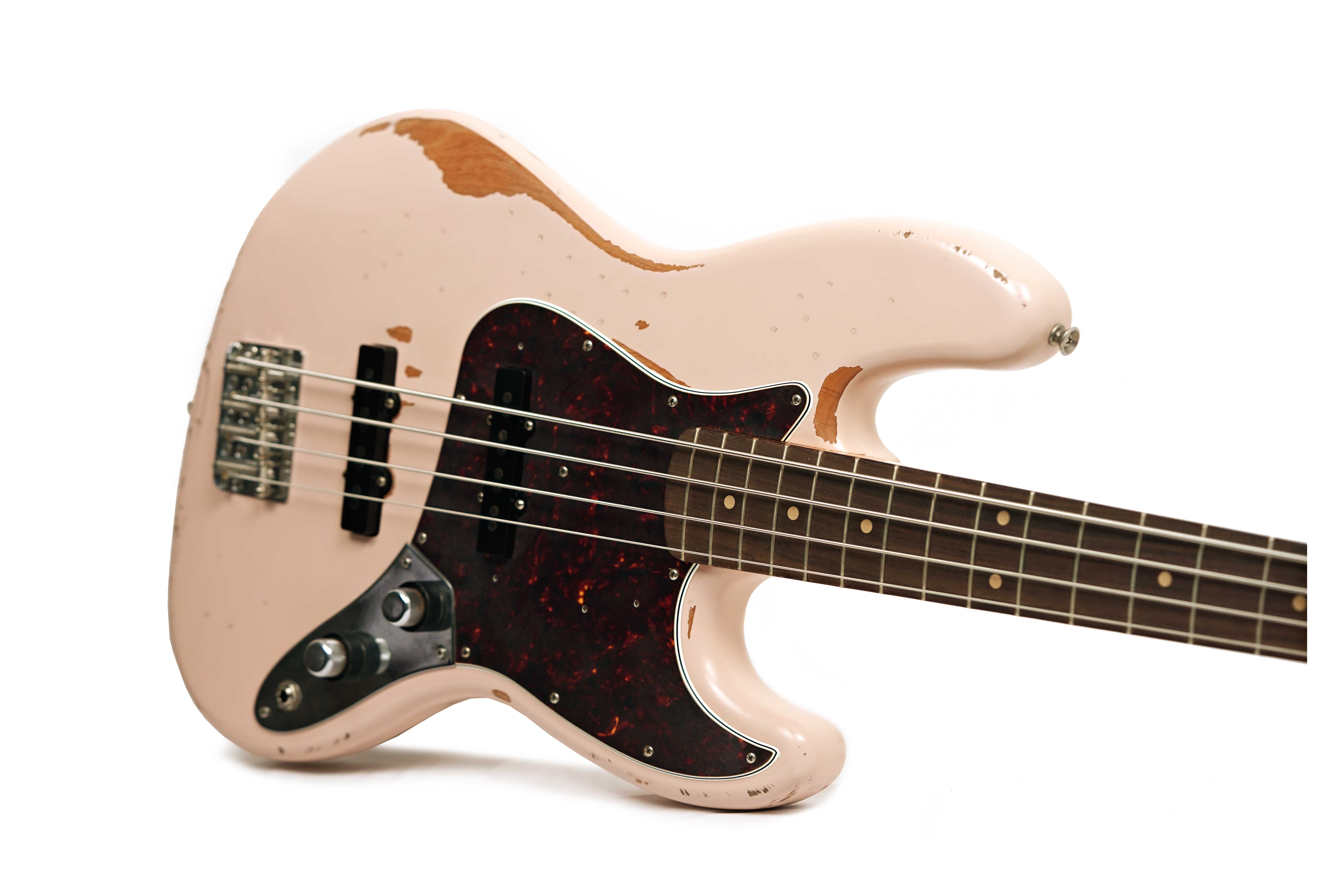 Fender Flea Signature Jazz Bass Rosewood Fingerboard Road Worn Shell Pink (Nearly New) #MX25025518