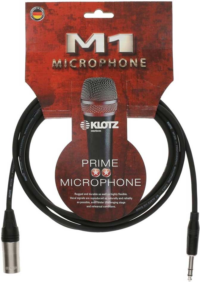 Klotz M1MS1K1000 10m TRS - Male XLR Balanced Cable
