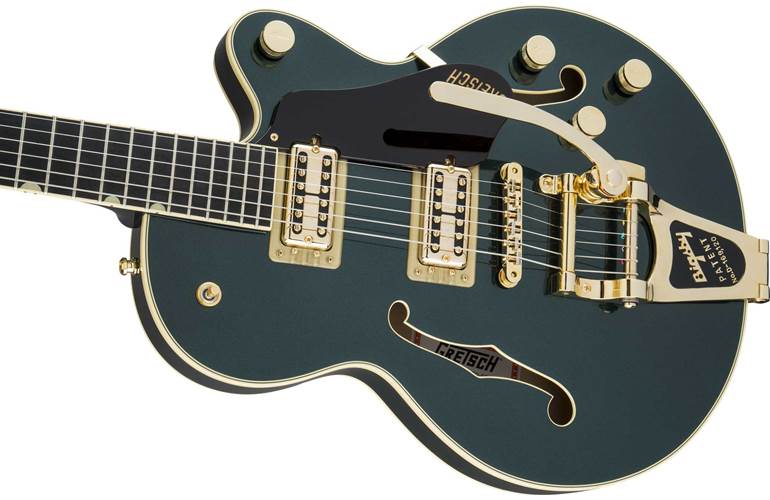 Gretsch G6659TG Players Edition BroadKaster Jr. Center Block Single-Cut with String-Thru Bigsby Cadillac Green Gretsch G6659TG Players Edition BroadKaster Jr. Center Block Single-Cut with String-Thru Bigsby Cadillac Green