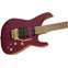 Jackson USA Signature Phil Collen PC1 Satin Transparent Red Caramelized Flame Maple Fingerboard Front View