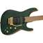 Jackson USA Signature Phil Collen PC1 Satin Transparent Green Caramelized Flame Maple Fingerboard Front View