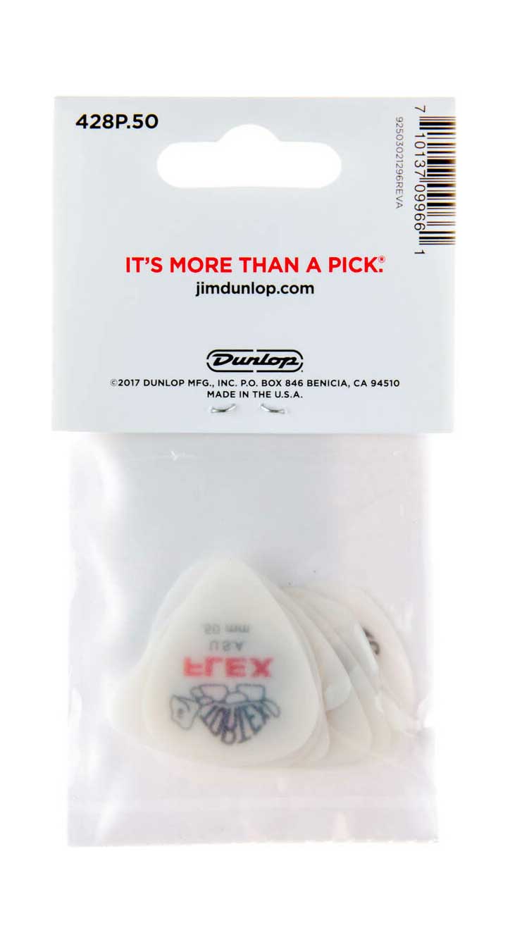 Dunlop 428P.50 Tortex Flex Standard .50mm 12 Player Pack