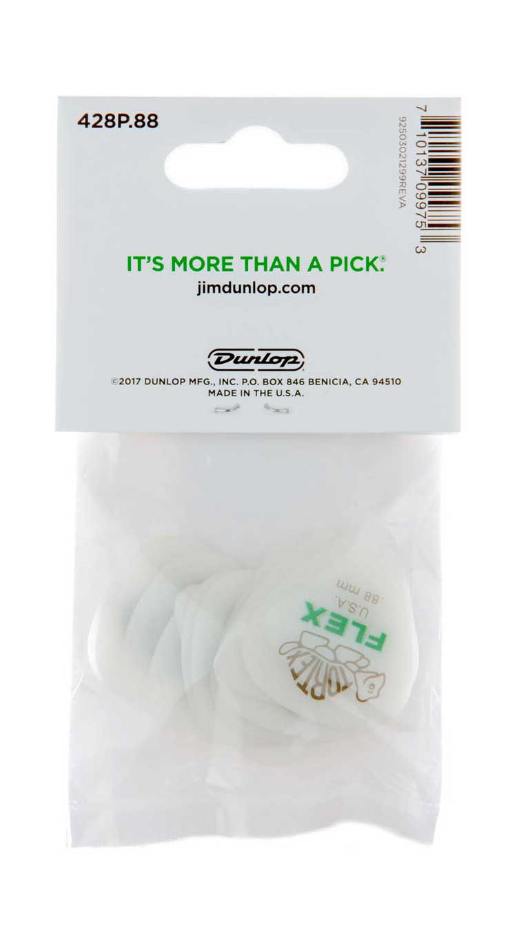 Dunlop 428P.88 Tortex Flex Standard .88mm 12 Player Pack