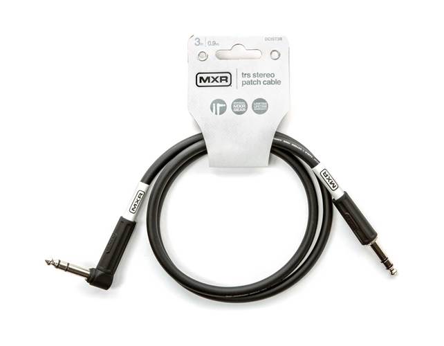 MXR 3ft TRS Stereo Jack Cable Right Angle to Straight