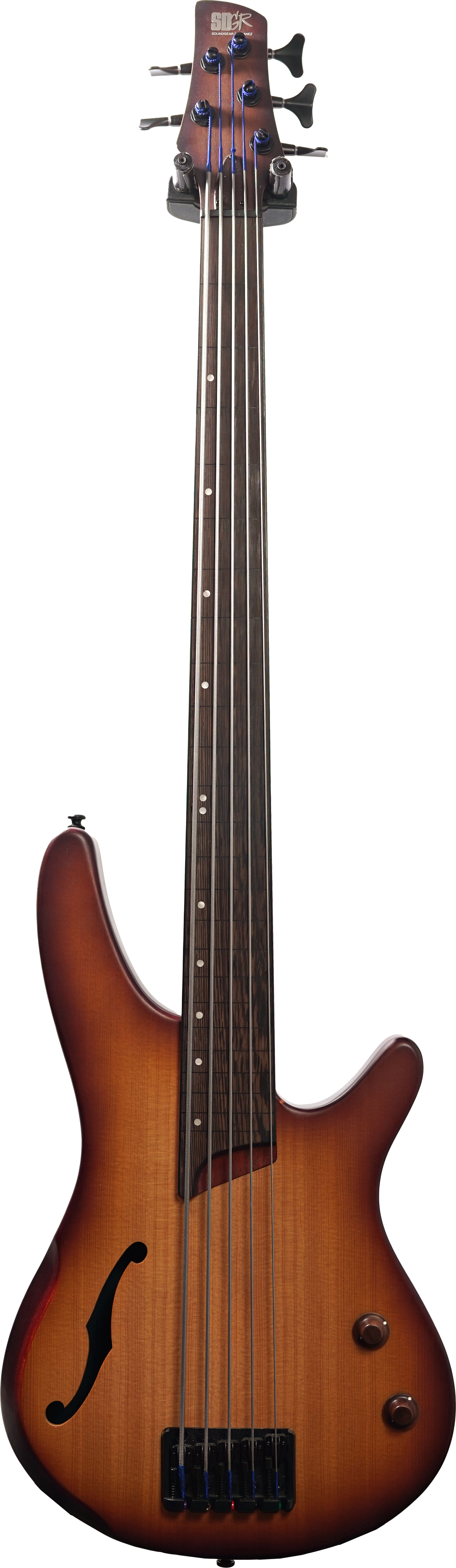 Ibanez Bass Workshop SRH505F 5 String Fretless Natural Brown Burst Flat (Ex-Demo) #240700666
