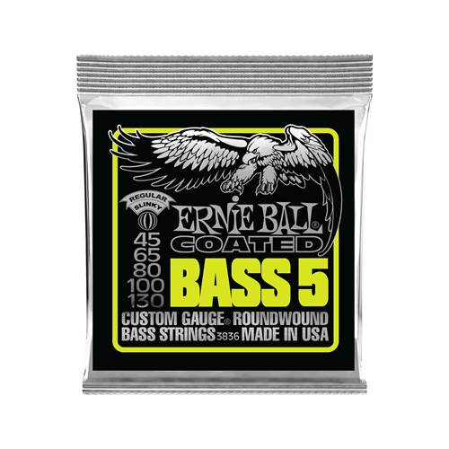 Ernie Ball Bass 5 Slinky Coated Strings 45-130