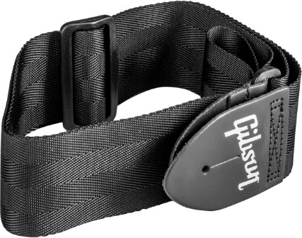 Gibson The Seatbelt Regular Style 2 Inch Safety Strap Black