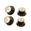 Gibson Top Hat Knobs with Gold Metal Inserts 4 Pack Front View