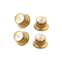 Gibson Top Hat Style Gold with Gold Metal Insert 4 Pack  Front View