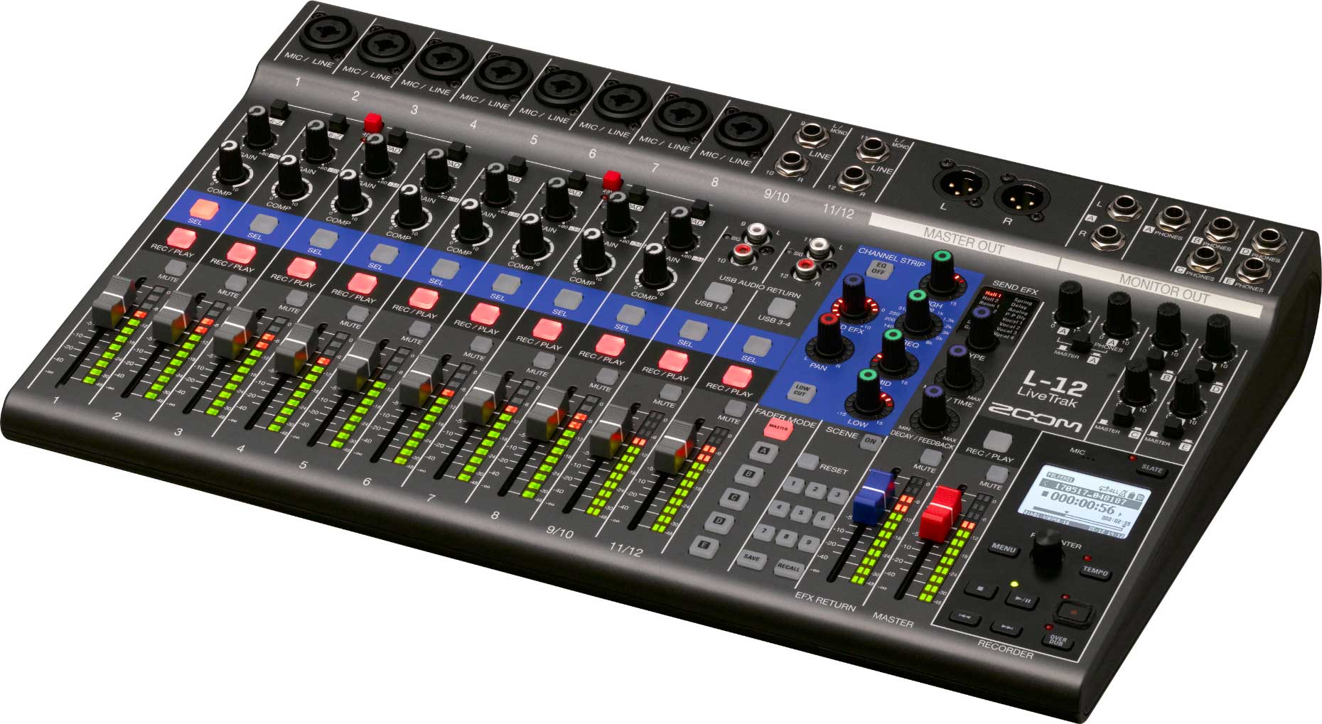 Zoom L-12 LiveTrak Recorder Mixer Audio Interface