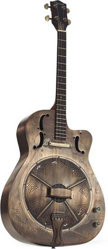 Ozark 3616T Deluxe Resonator Tenor Guitar Bronze Coated Brass