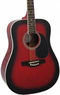Adam Black S2 Acoustic Guitar Trans Red Burst