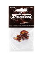 Dunlop 9010TP Shell Plastic 3 Finger & Thumb Med - 4 Plectrum