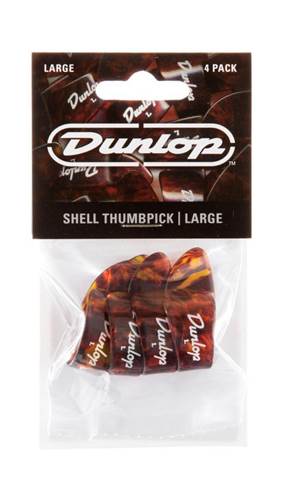 Dunlop 9023P Shell Plastic Thumbpick Plectrum Large - 4 Plectrum