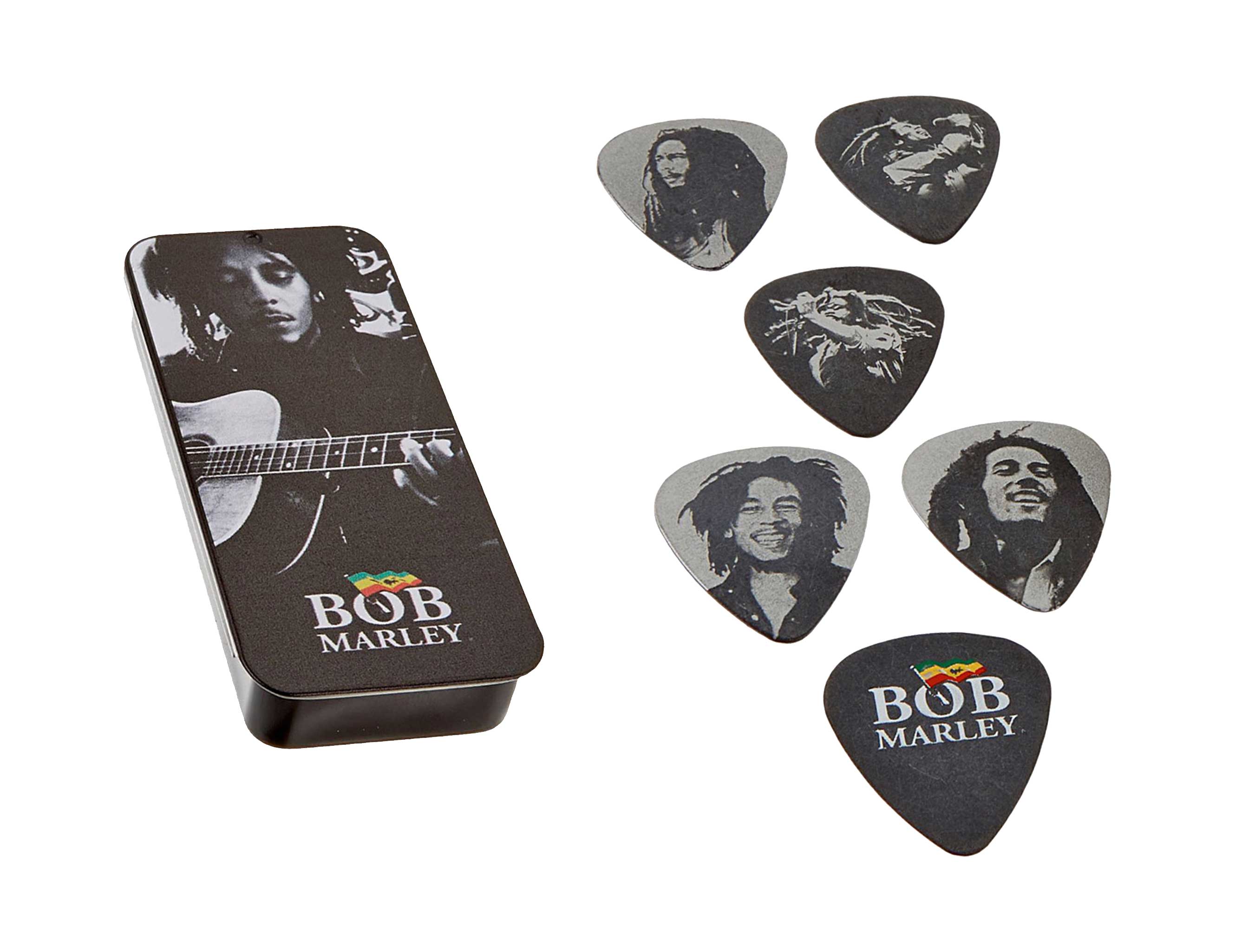 Dunlop BOB-PT03M Pick Tin - Bob Marley - Silver Med
