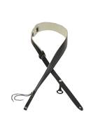 Levy's 2.5 Inch Tapering to 5/8 Inch Leather Resonator/Acoustic Strap Black