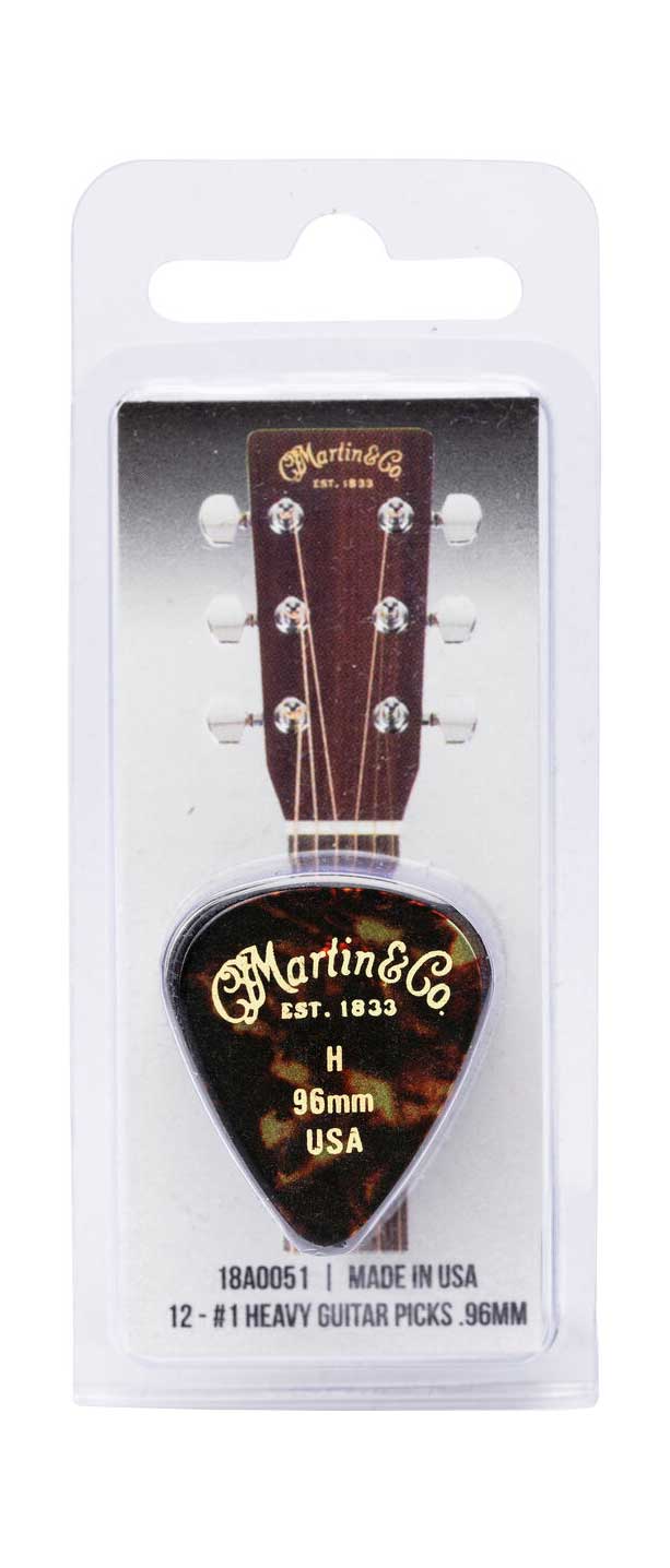 Martin Faux Tortoise Standard Martin Pick 0.96mm Heavy Pack of 12