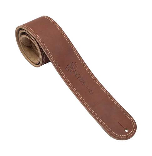 Martin Guitar Strap 2.5 Inch Glove Style Leather with Suede Back Brown