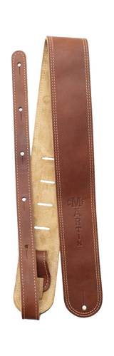 Martin Guitar Strap 2.5 Inch Glove Style Leather with Suede Back Brown Martin Guitar Strap 2.5 Inch Glove Style Leather with Suede Back Brown