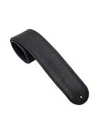 Martin 3 1/8 Inch Black Rolled Strap with Stitching Premium Leather
