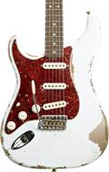 Fender Custom Shop 1963 Stratocaster Heavy Relic Olympic White Over Shoreline Gold Master Built by Jason Smith Left Handed #R108481