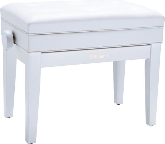 Roland RPB-400WH Adjustable Cushioned Piano Bench Satin White 