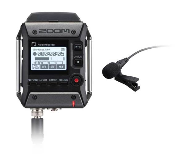 Zoom F1-LP Field Recorder with Lavalier Mic