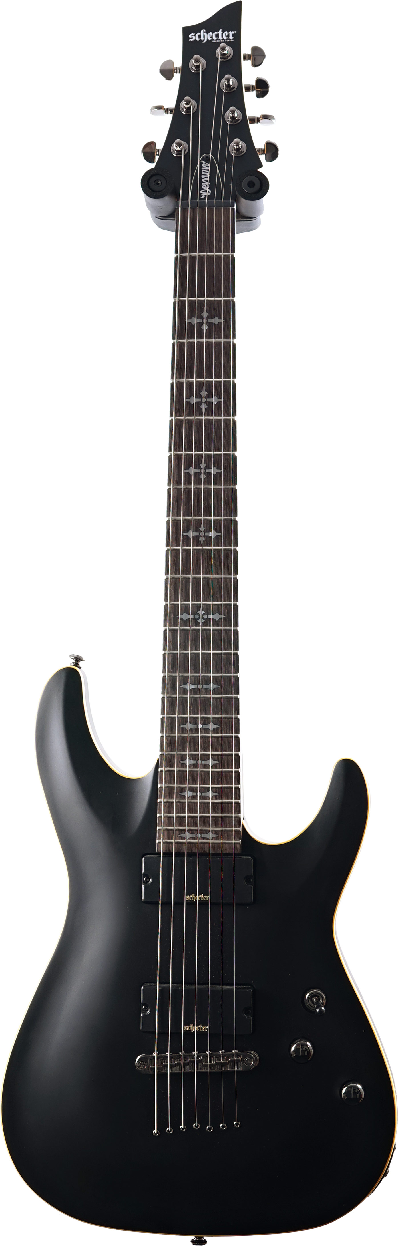 Schecter Demon-7 Aged Black Satin (Ex-Demo) #IM25051991