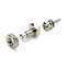 Schaller S-Lock Nickel Strap Locks Front View