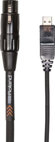 Roland 10ft/3m Interconnect Cable, XLR (F) - USB, Black Pvc