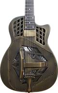 National Reso-Phonic T-14 Cutaway Brass Body Antique Brass Finish with Pickup #24329