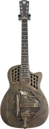 National Reso-Phonic T-14 Cutaway Brass Body Antique Brass Finish with Pickup