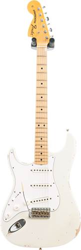 Fender Custom Shop Relic 1968 Stratocaster Aged Olympic White Left Handed #CZ535772