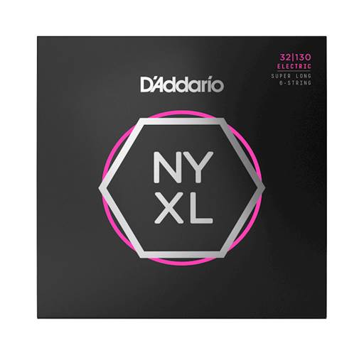 D'Addario NYXL32130SL, Bass Set Super Long Scale, Regular Light, 6-String, 32-130