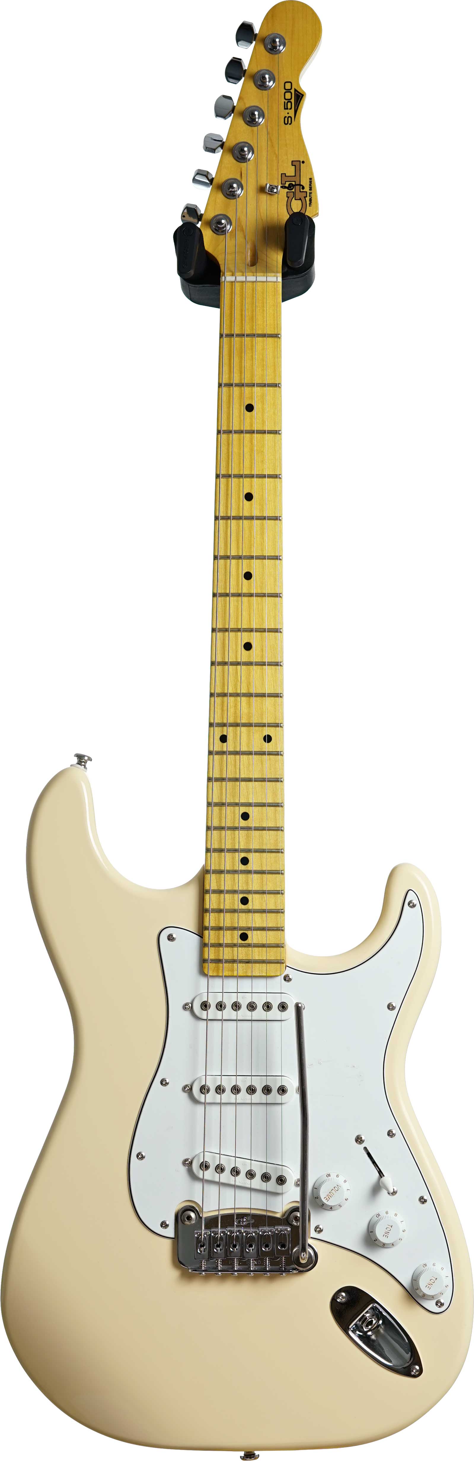 G&L Tribute S-500 Vintage White White Pickguard Maple Fingerboard (Ex-Demo) #201015707