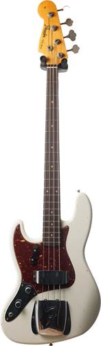 Fender Custom Shop Jazz Bass Journeyman Relic Rosewood Fingerboard Left Handed Aged Olympic White (Ex-Demo) #CZ537272 Fender Custom Shop Jazz Bass Journeyman Relic Rosewood Fingerboard Left Handed Aged Olympic White (Ex-Demo) #CZ537272