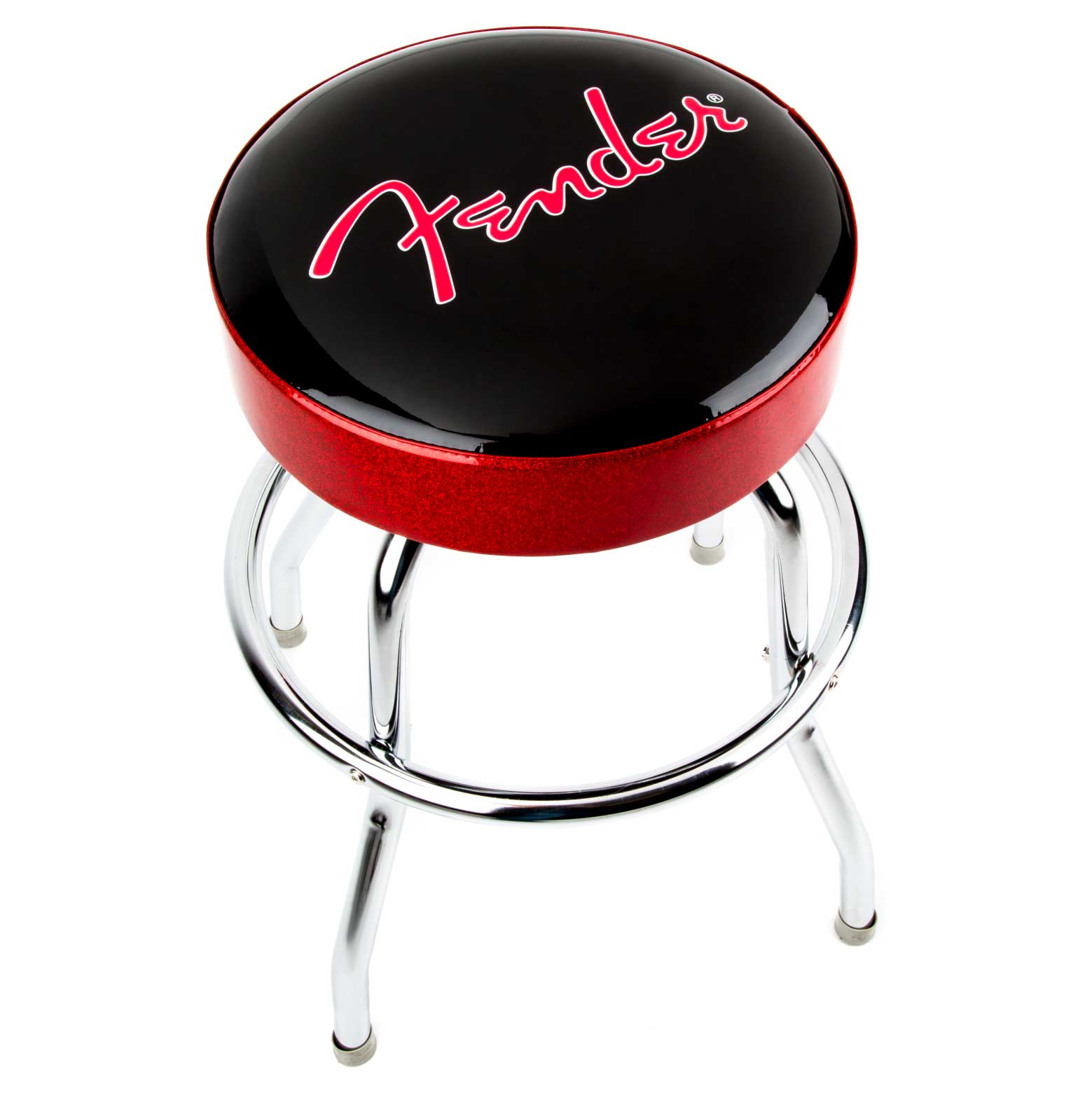 Fender 24 Inch Barstool Black and Red Sparkle
