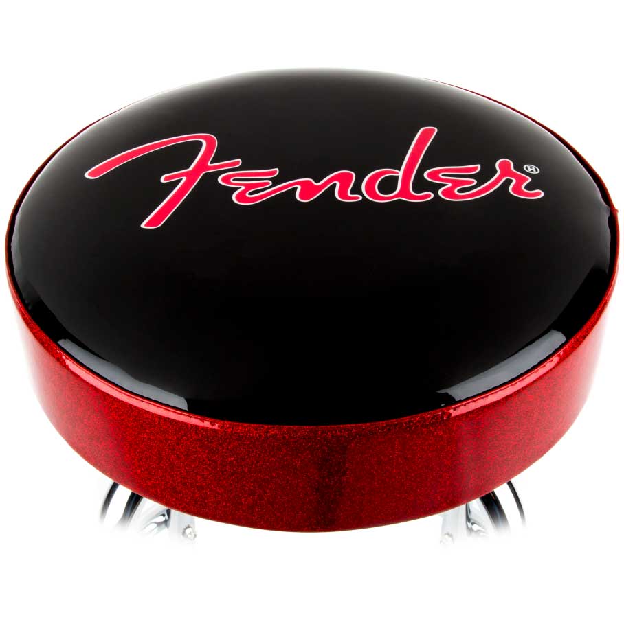 Fender 24 Inch Barstool Black and Red Sparkle