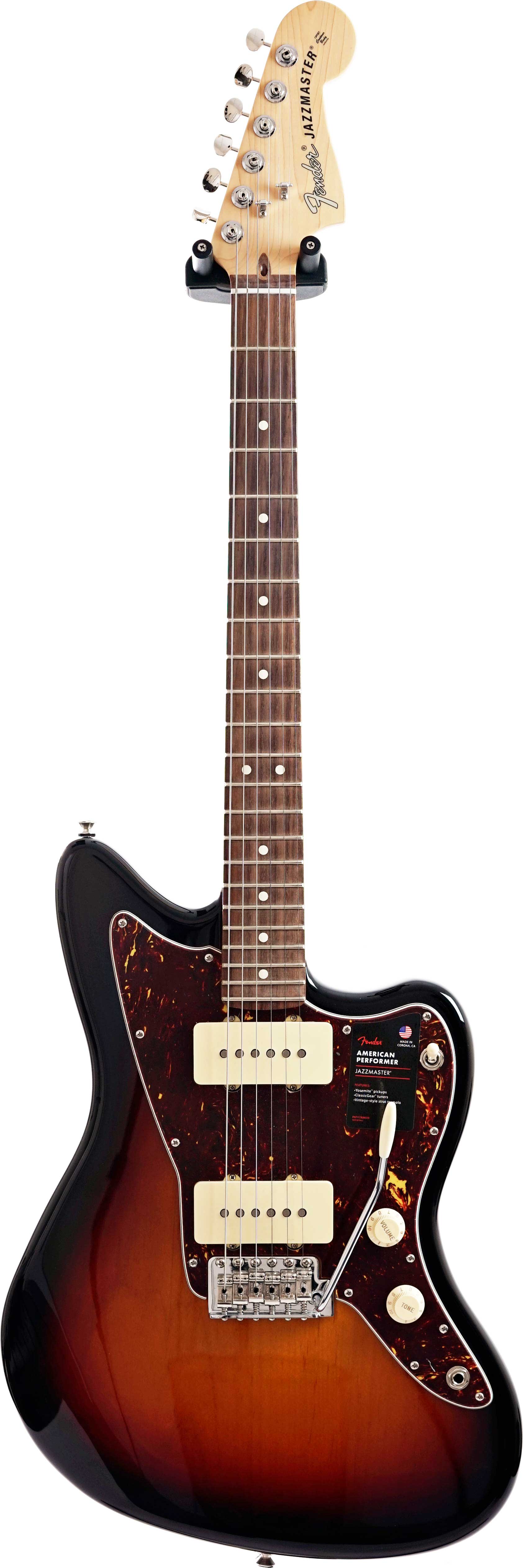 Fender American Performer Jazzmaster 3 Colour Sunburst Rosewood Fingerboard #US23064437