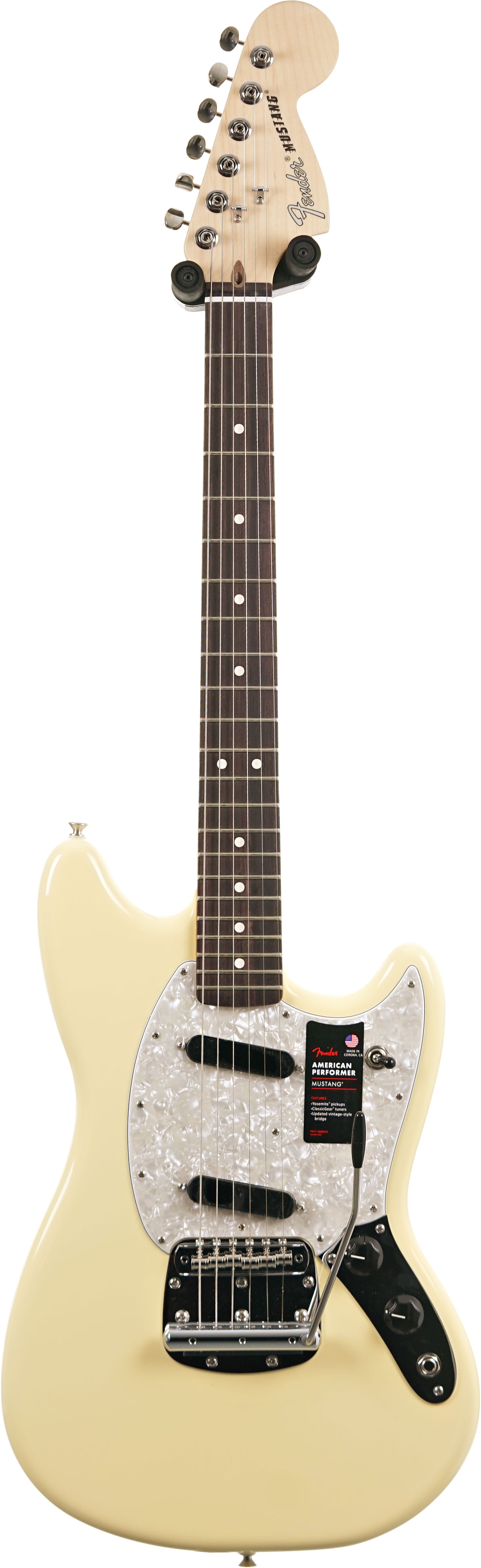 Fender American Performer Mustang Vintage White Rosewood Fingerboard (Nearly New) #US25011433