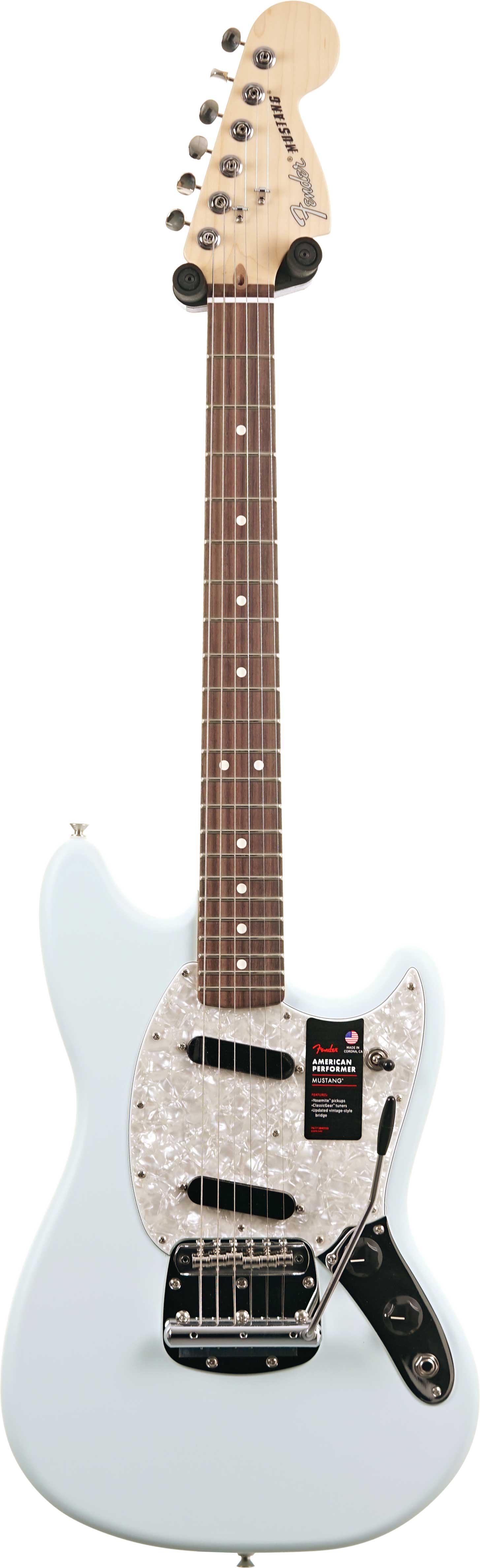 Fender American Performer Mustang Satin Sonic Blue Rosewood Fingerboard (Nearly New) #US25015158