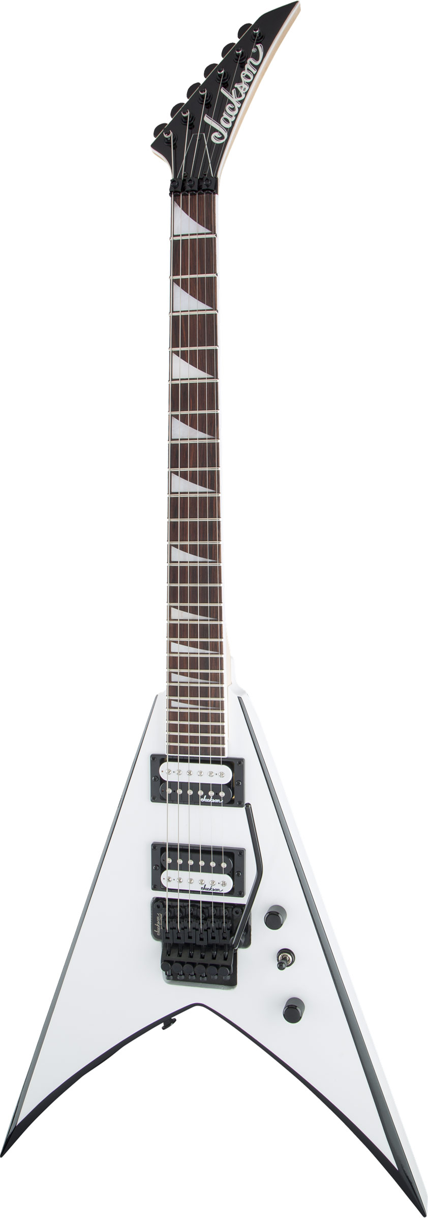 Jackson JS Series King V JS32 White with Black Bevels Amaranth Fingerboard