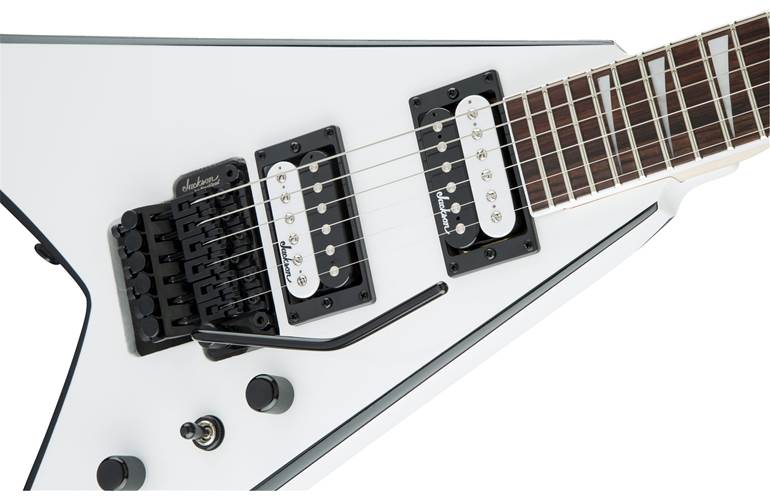 Jackson JS Series King V JS32 White with Black Bevels Amaranth Fingerboard Jackson JS Series King V JS32 White with Black Bevels Amaranth Fingerboard