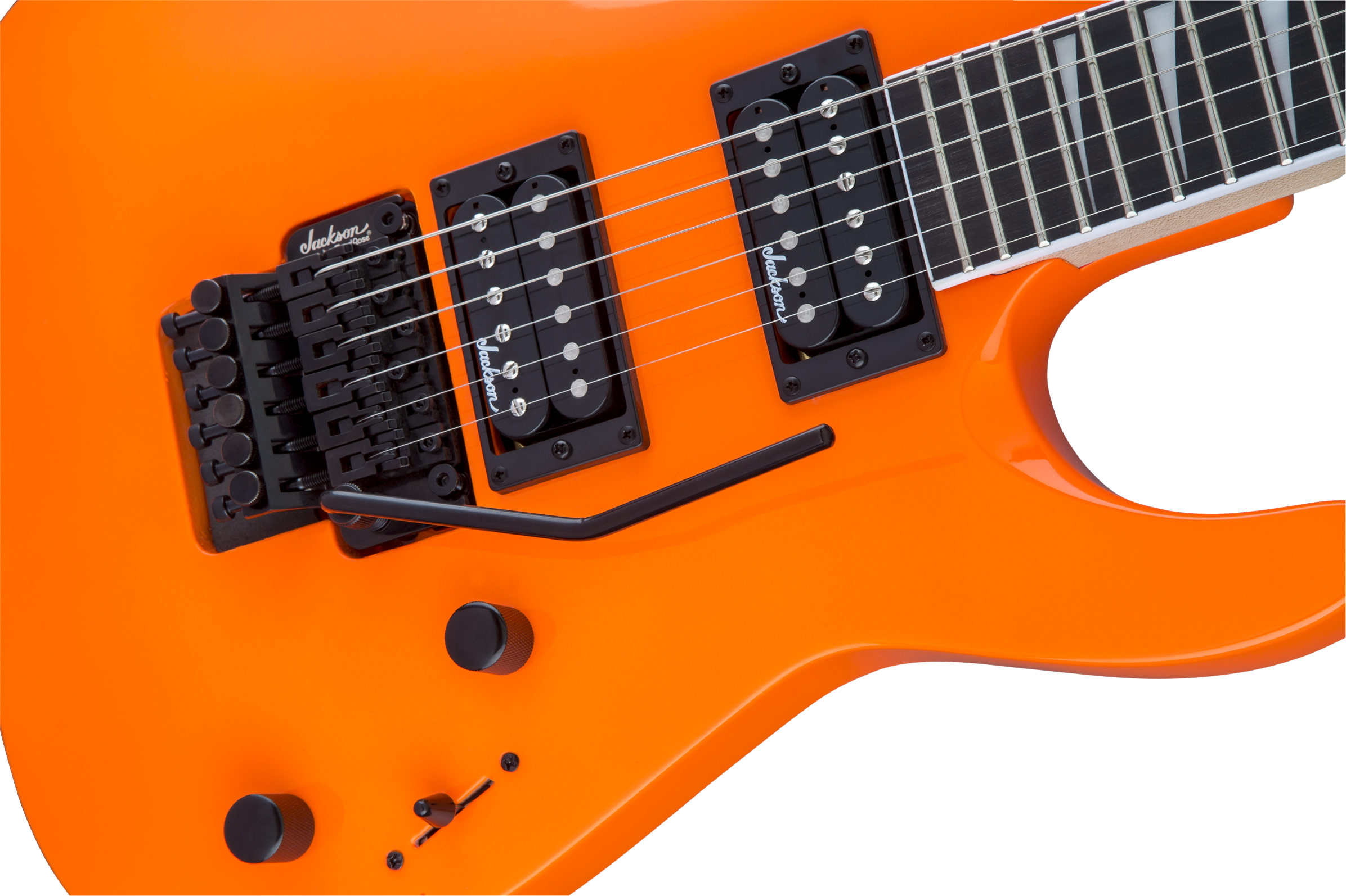 Jackson JS32 Dinky Arch Top Neon Orange Amaranth Fingerboard