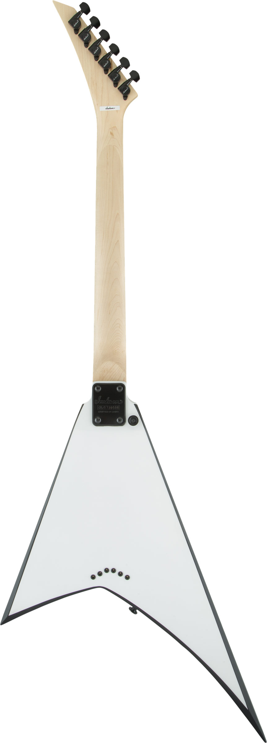 Jackson JS Series Rhoads JS32T White with Black Bevel Amaranth Fingerboard