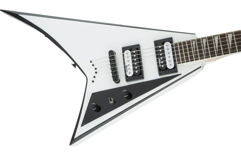 Jackson JS Series Rhoads JS32T White with Black Bevel Amaranth Fingerboard Jackson JS Series Rhoads JS32T White with Black Bevel Amaranth Fingerboard