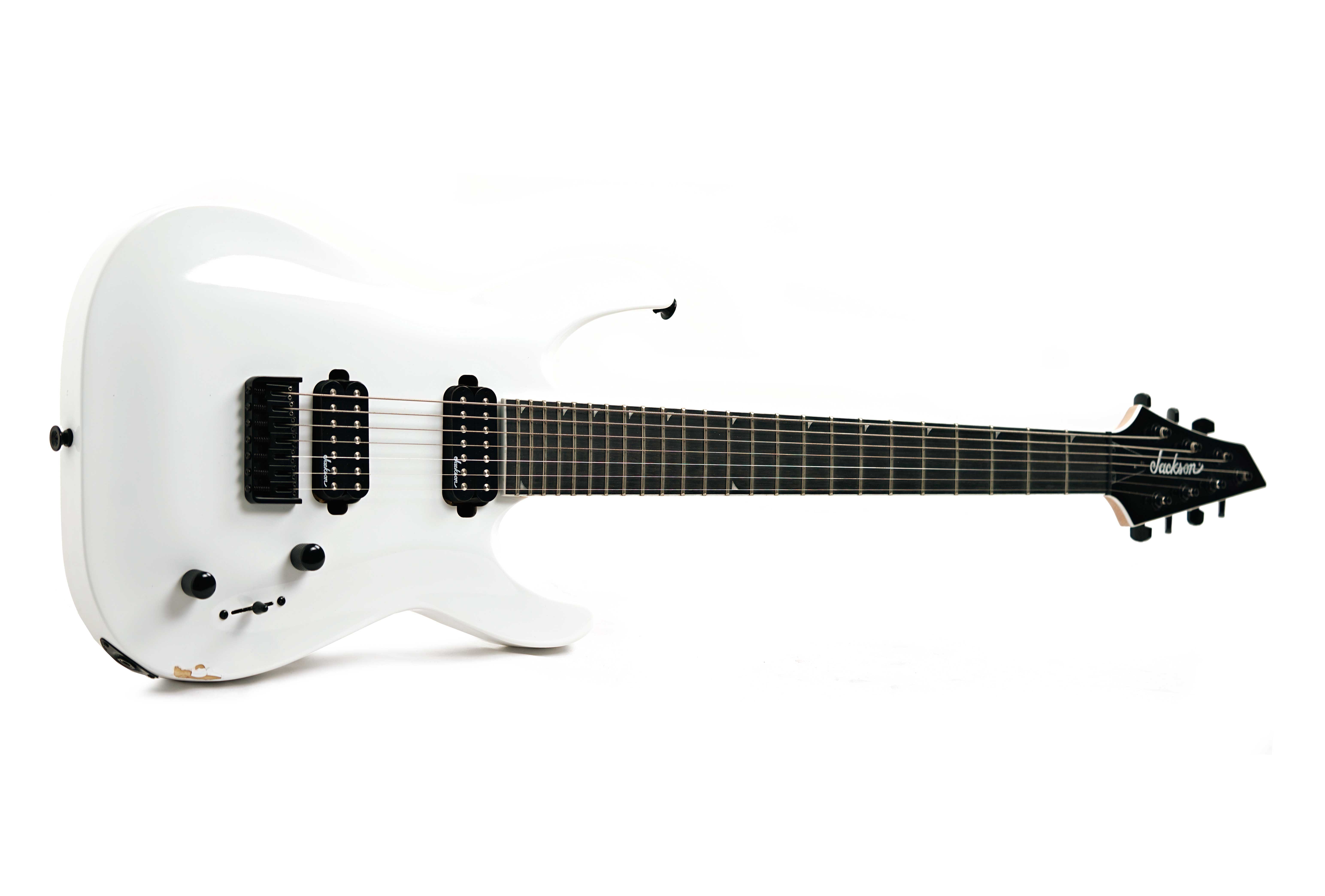 Jackson JS32-7 Dinky Arch Top Snow White Amaranth Fingerboard (Ex-Demo) #CWJ2483908